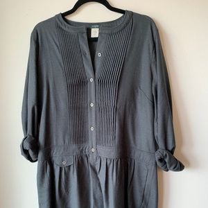 Grey J.Crew Shirt Dress